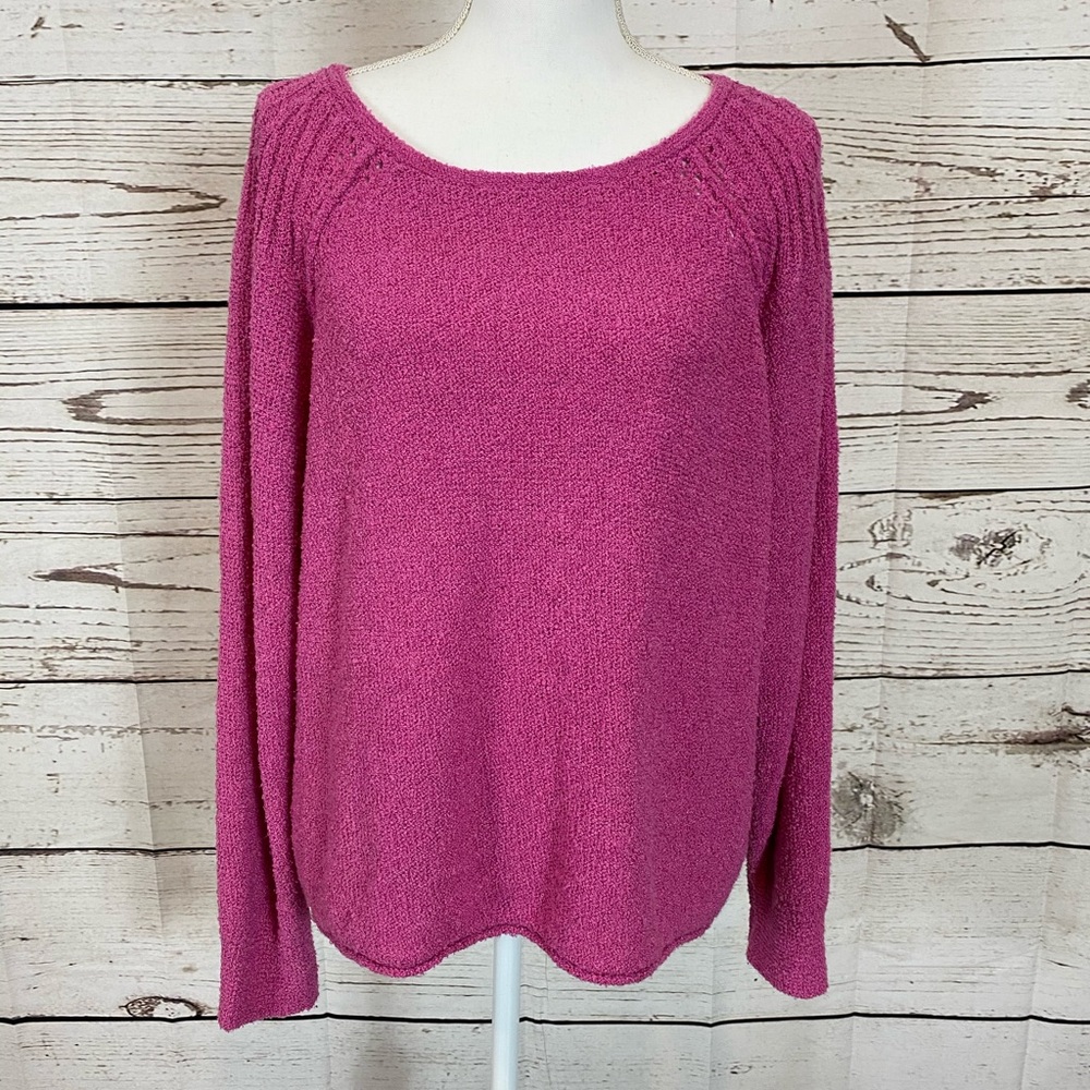Caslon Pink Towel Sweater NWT